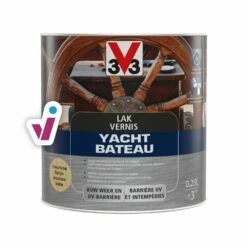 V33 Yacht Vernis 12 V33 Yacht Vernis -Huishoudelijke Verf Ventas 2024 V33 Yacht Vernis Kleurloos Satin 0.25L Houtafwerking Tintrio