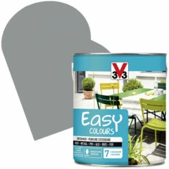 Peinture Extérieure Easy Colours Gris Galet Satiné 2,5 L V33