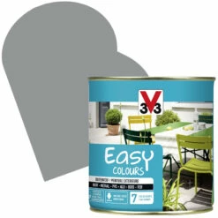 Peinture Extérieure Easy Colours Gris Galet Satiné 0,5 L V33