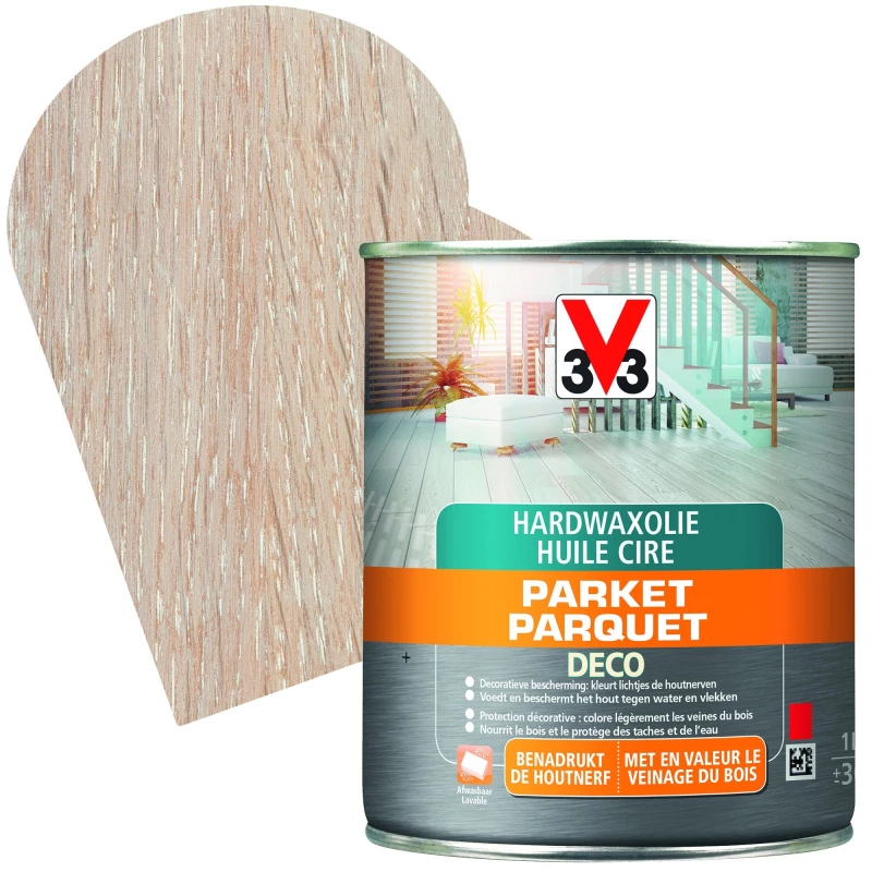 Huile Cire Parquet Deco Blanc Mat 2,5 L V33 1 Huile Cire Parquet Deco Blanc Mat 2,5 L V33