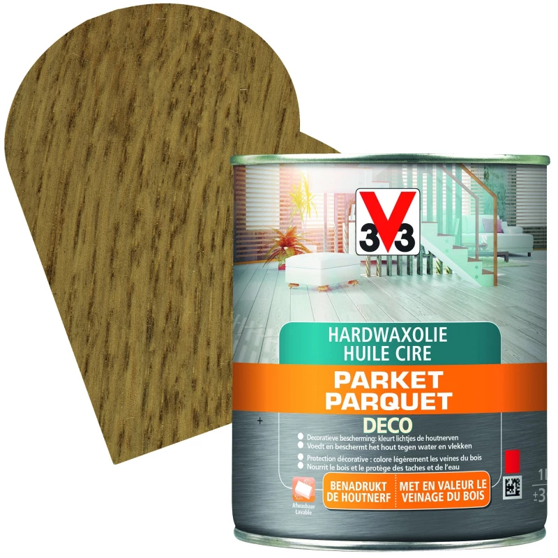 Huile Cire Parquet Deco Chêne Moyen Mat 1 L V33 1 Huile Cire Parquet Deco Chêne Moyen Mat 1 L V33