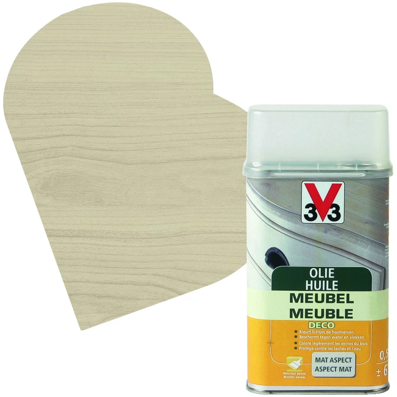 Huile Meuble Deco Blanc Mat 0,5L V33 1 Huile Meuble Deco Blanc Mat 0,5L V33