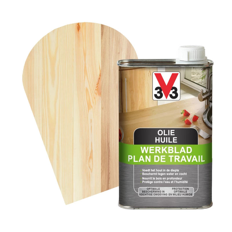 Huile Pour Plan De Travail En Bois Naturel Mat 0,5 L V33 1 Huile Pour Plan De Travail En Bois Naturel Mat 0,5 L V33