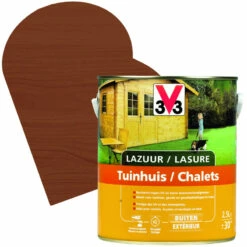 Lasure Chalets Chêne Foncé Satinée 2,5 L V33