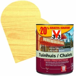 Lasure Chalets High Protection Incolore Satinée 2,5 + 0,5 L Gratuit V33