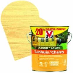 Lasure Chalets Incolore 2,5 + 0,5 L Gratuit V33