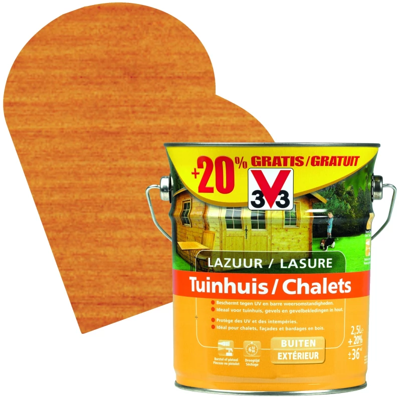 Lasure Chalets Meranti 2,5 + 0,5 L Gratuit V33 1 Lasure Chalets Meranti 2,5 + 0,5 L Gratuit V33
