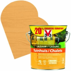 Lasure Chalets Pin Scandinave 2,5 + 0,5 L Gratuit V33