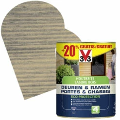 Lasure Eco Protection Pour Portes Et Châssis Terre Glaise Mate 2,5 L + 20% Gratuits V33