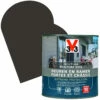 V33 Lasure Extreme Protection Pour Portes & Châssis En Bois Brune Satinée 0,5 L