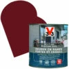 V33 Lasure Extreme Protection Pour Portes & Châssis En Bois Rouge Vin Satinée 0,5 L