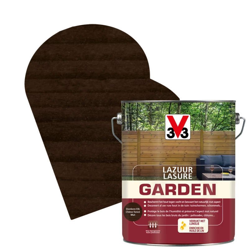 Lasure Garden Chêne Foncé Mat 5 L V33 1 Lasure Garden Chêne Foncé Mat 5 L V33
