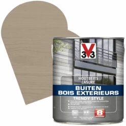 Lasure Pour Bois Extérieur Trendy Style Chêne Cendré 2,5 L V33