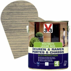 Lasure Pour Bois Portes & Châssis Terre Glaise 2,5 L V33