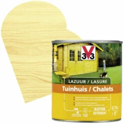 Lasure Pour Chalet En Bois Incolore Satinée 0,75 L V33