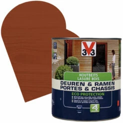 Lasure Pour Portes Et Châssis Eco Protection Acajou Mate 0,75 L V33