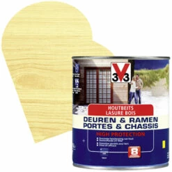 Lasure Pour Portes Et Châssis Haute Protection Incolore Satinée 0,75 L V33