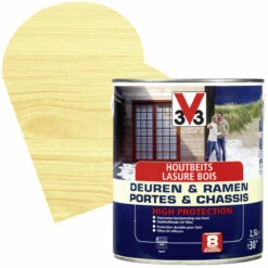 Lasure Pour Portes Et Châssis Haute Protection Incolore Satinée 2,5 L V33