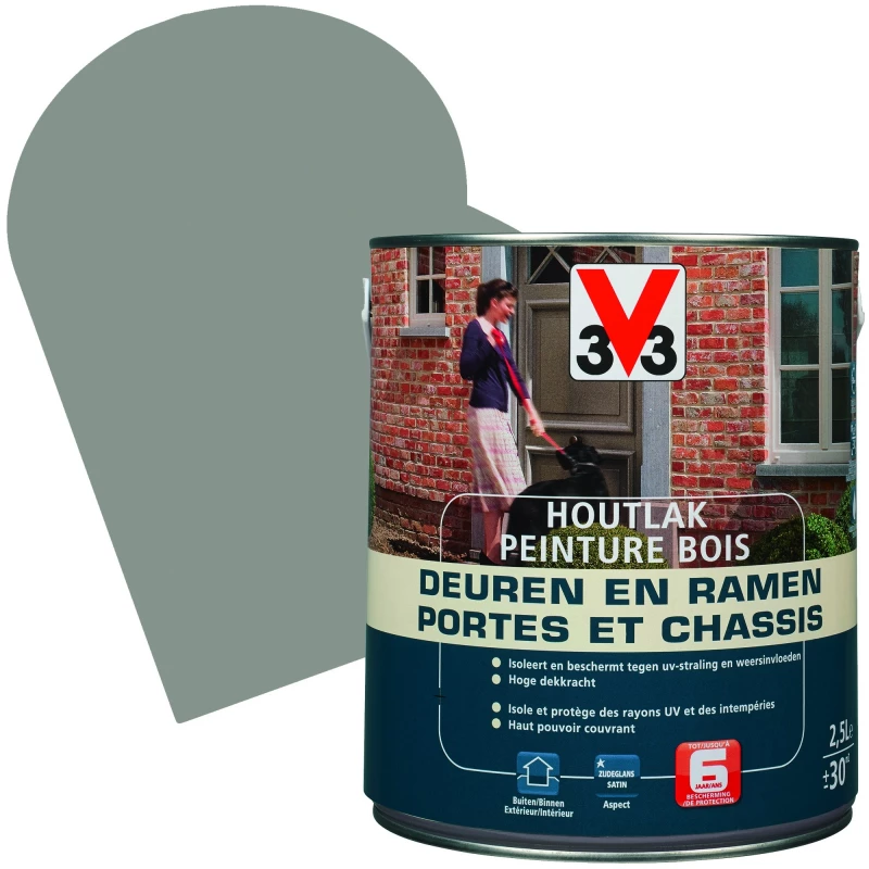 Peinture Bois Portes & Châssis Himalaya 2,5 L V33 1 Peinture Bois Portes & Châssis Himalaya 2,5 L V33