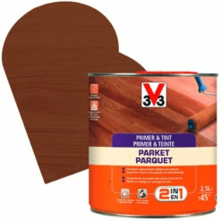 Primer & Teinte Parquet Chêne Foncé 2,5 L V33