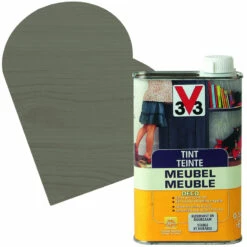 Teinte Meuble Deco Gris Fumé Mat 0,5 L V33