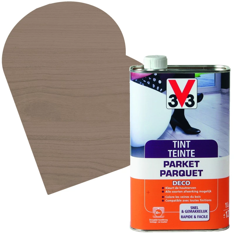 Teinte Parquet Deco Gris Léger Mat 1 L V33 1 Teinte Parquet Deco Gris Léger Mat 1 L V33