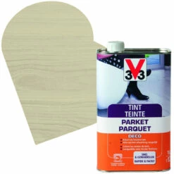 Teinte Parquet Deco Blanc Mat 1 L V33