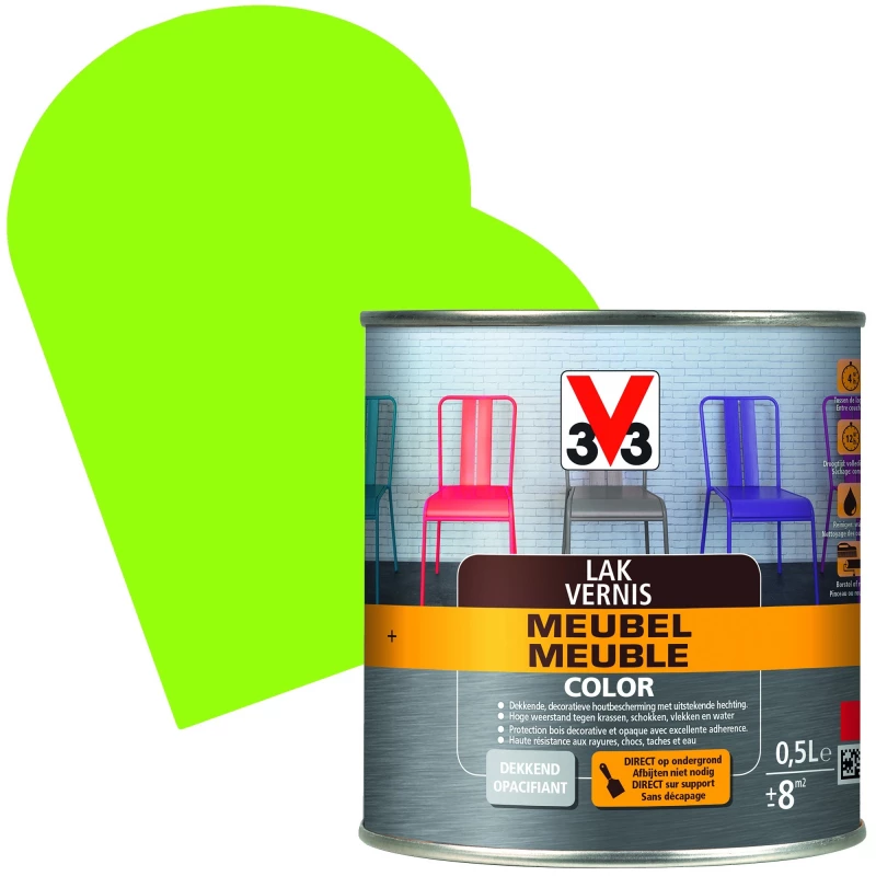 Vernis Meuble Color Pomme Satiné 0,5 L V33 1 Vernis Meuble Color Pomme Satiné 0,5 L V33