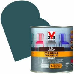 Vernis Meuble Color Gris Foncé Satiné 0,5 L V33