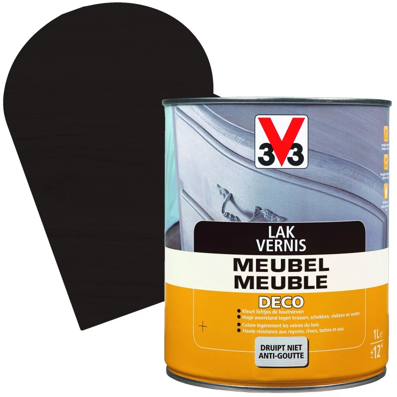 Vernis Meuble Deco Wenge Mat 1 L V33 1 Vernis Meuble Deco Wenge Mat 1 L V33