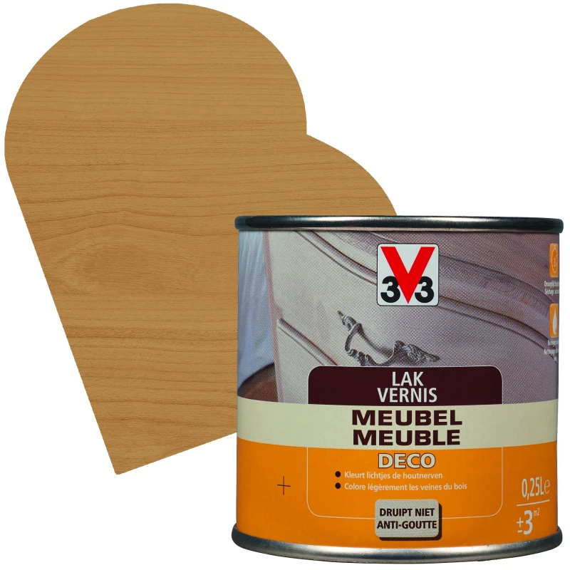 Vernis Meuble Deco Chêne Moyen Mat 0,25 L V33 1 Vernis Meuble Deco Chêne Moyen Mat 0,25 L V33