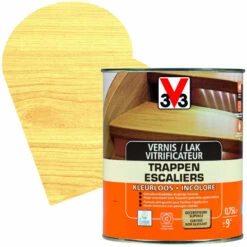 Vernis Vitrificateur Escaliers Incolore Satiné 0,75 L V33