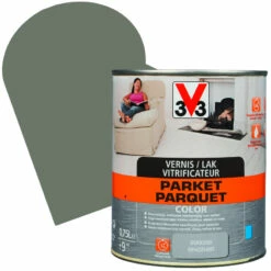 Vernis Vitrificateur Parquet Color Poivre Satiné 0,75 L V33