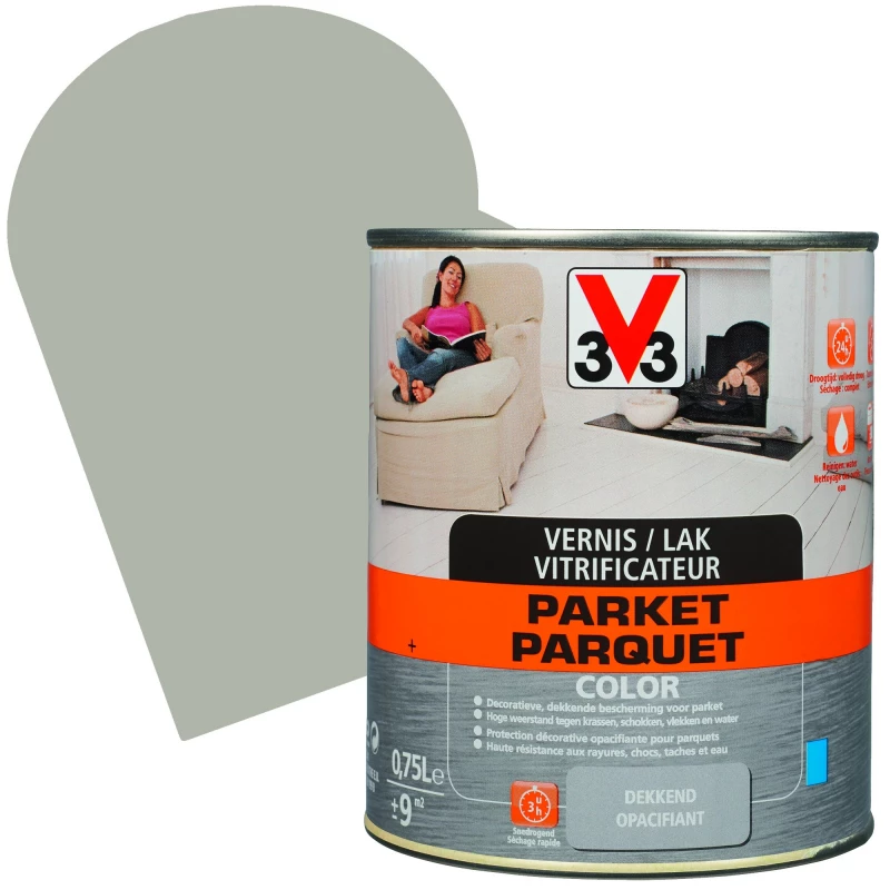 Vernis Vitrificateur Parquet Color Cendre Satiné 0,75 L V33 1 Vernis Vitrificateur Parquet Color Cendre Satiné 0,75 L V33