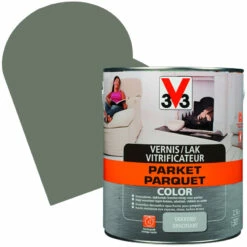 Vernis Vitrificateur Parquet Color Poivre Satiné 2,5 L V33