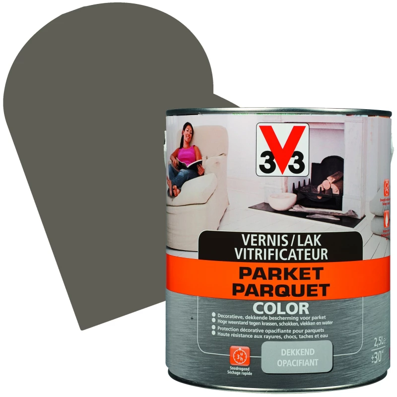 Vernis Vitrificateur Parquet Color Vison Satiné 2,5 L V33 1 Vernis Vitrificateur Parquet Color Vison Satiné 2,5 L V33