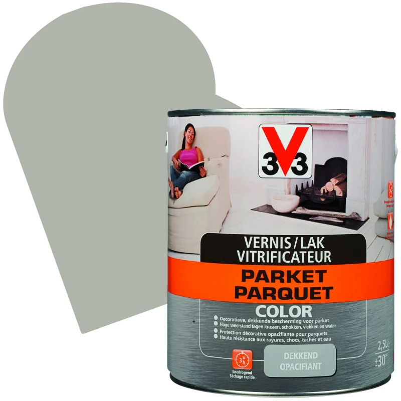 Vernis Vitrificateur Parquet Color Cendre Satiné 2,5 L V33 1 Vernis Vitrificateur Parquet Color Cendre Satiné 2,5 L V33
