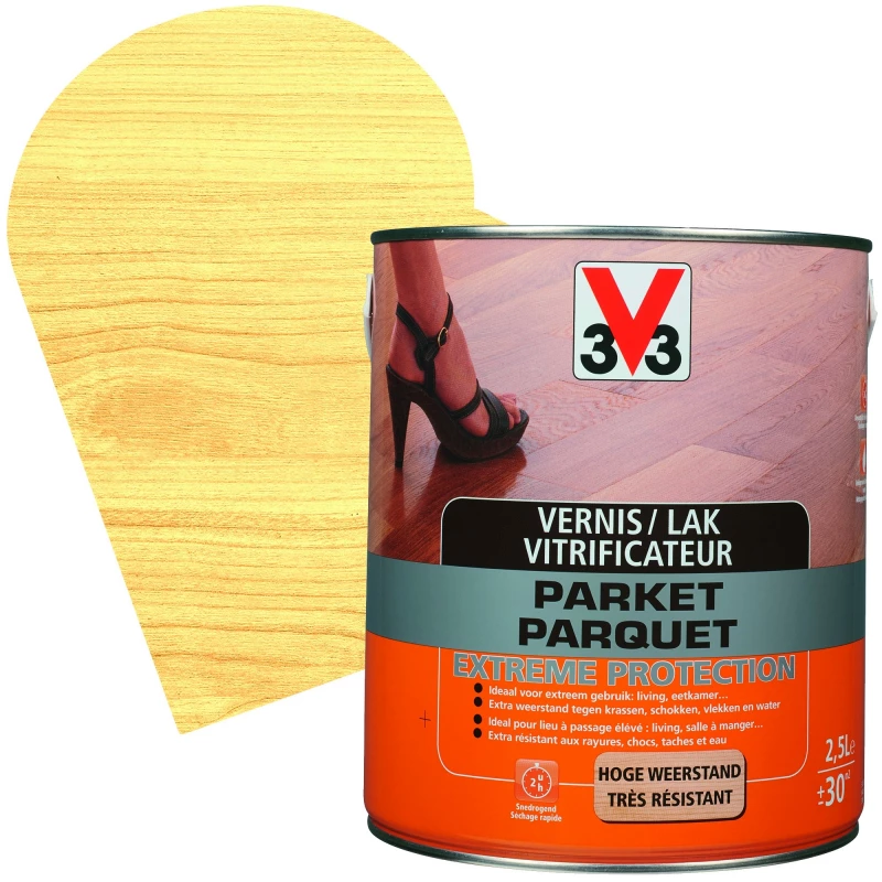 Vernis Vitrificateur Parquet Extreme Protection Incolore Brillant 2,5 L V33 1 Vernis Vitrificateur Parquet Extreme Protection Incolore Brillant 2,5 L V33