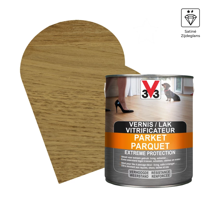 Vitrificateur Pour Parquet Extrême Protection Chêne Moyen Satiné 2,5 L V33 1 Vitrificateur Pour Parquet Extrême Protection Chêne Moyen Satiné 2,5 L V33